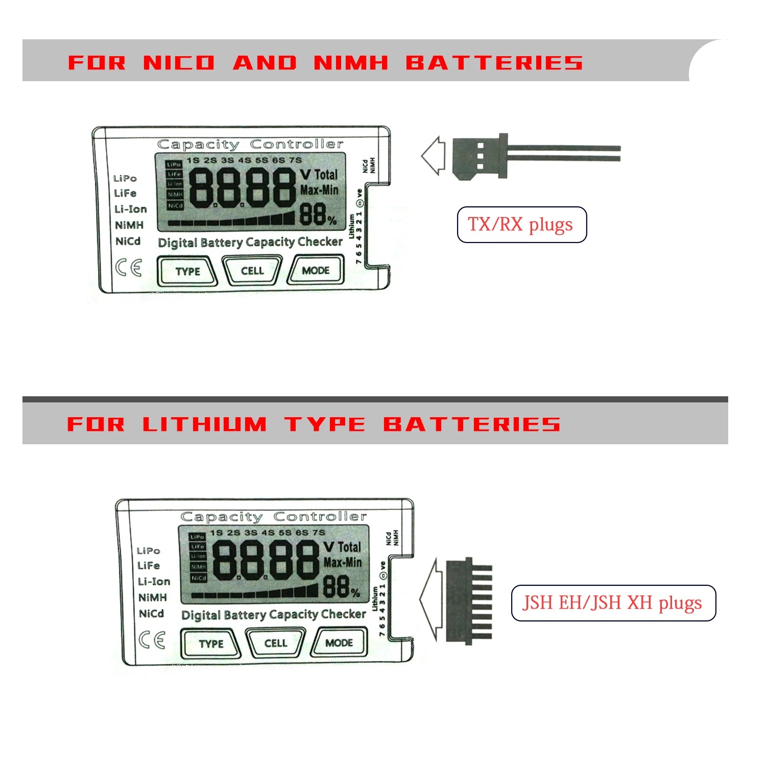 Drone Battery Alarm - Tester Digitale RC Cellmeter 7 per