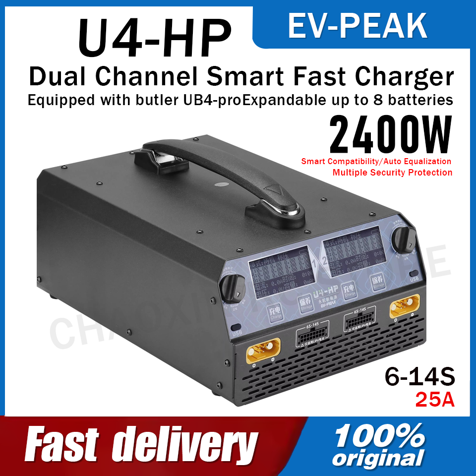 Drone Battery Charger - Caricabatterie EV-PEAK U4-HP a Doppio Canale