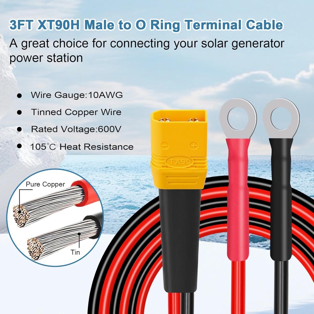 Drone Battery Connector - Cavo terminale da XT90 a O