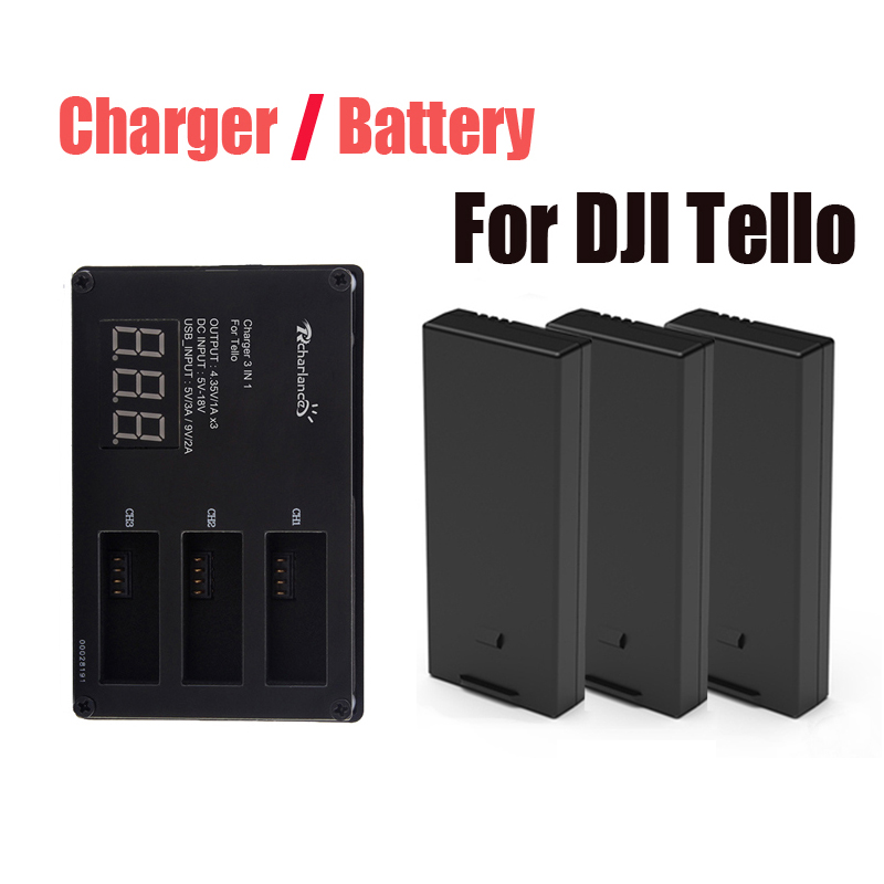 Drone Battery Balance Charger - Batteria originale DJI Tello/Caricabatteria Drone Tello