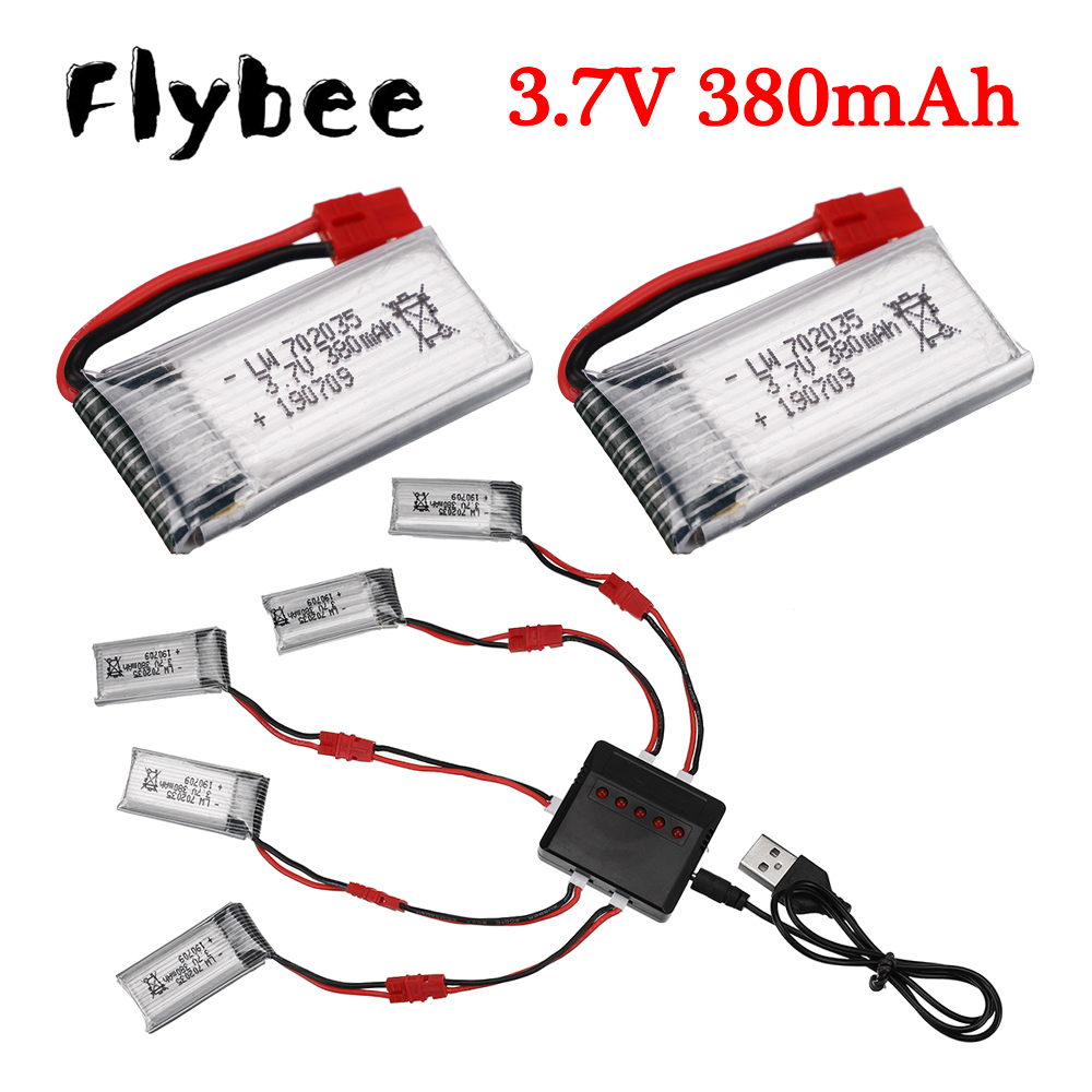 Drone Battery Charger - Batteria Lipo 3.7V 380mAh con caricabatterie