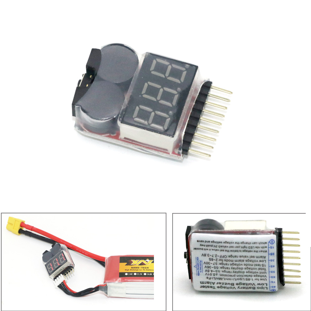 Drone Battery Alarm - Tester di tensione della batteria Lipo