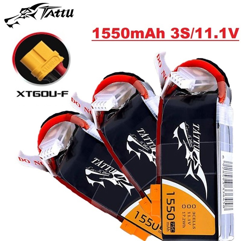 Drone Battery 3S - Batteria TATTU 3S 11.1V 1550mAh 75C