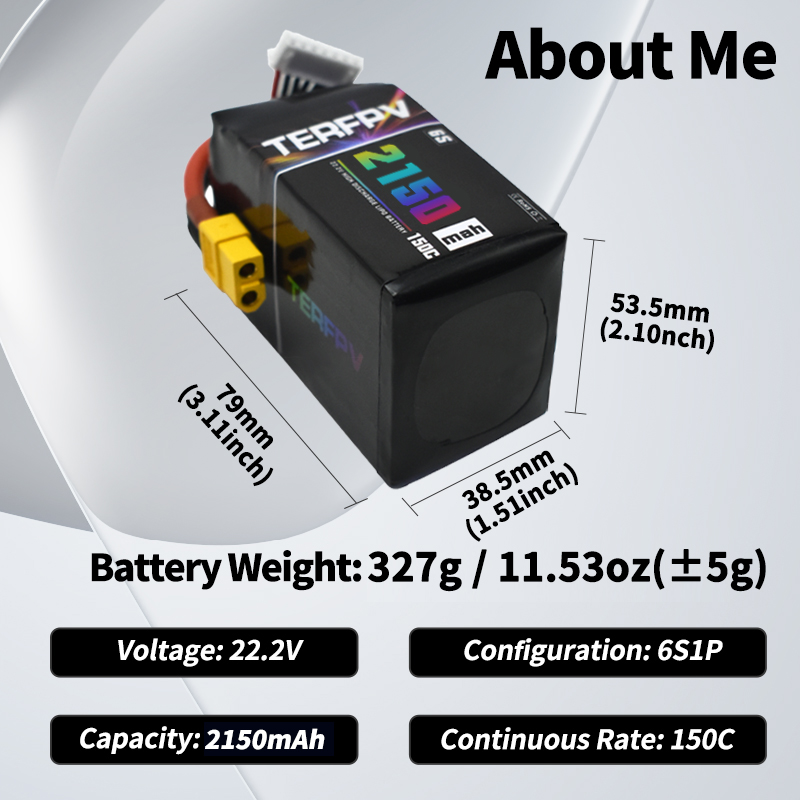 Batteria Lipo TERFPV 6S 22.2V  - Drone Battery Plate recensione e prezzo