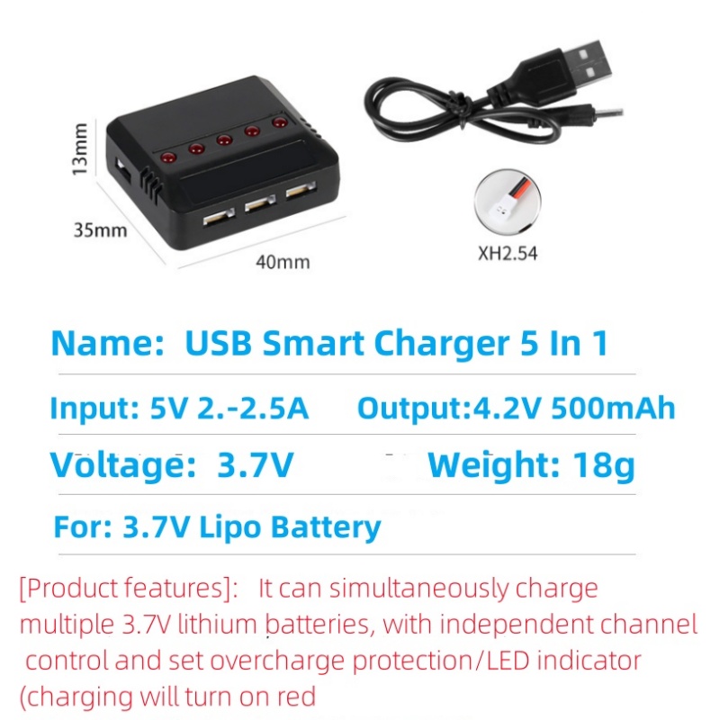 Syma X5HW X5HC X5C X5SW 3.7V 5 - Drone Battery Charger recensione e prezzo