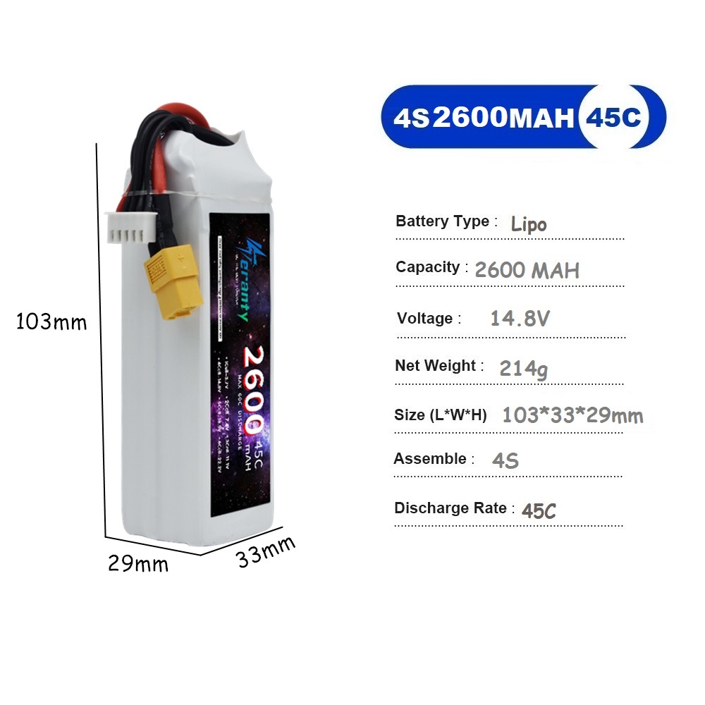 Batteria LiPo 4S 14.8V 1500mah - Drone Battery 3S recensione e prezzo