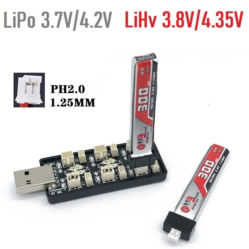 6CH USB 1S LiPo/LiHv 3.7V/4.2V - Drone Battery Balance Charger recensione e prezzo