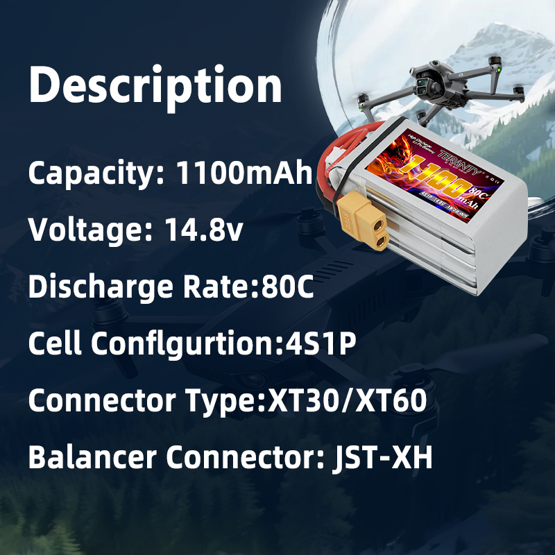 Batteria Lipo TERANTY 4S 1100m - Drone Battery Plate recensione e prezzo