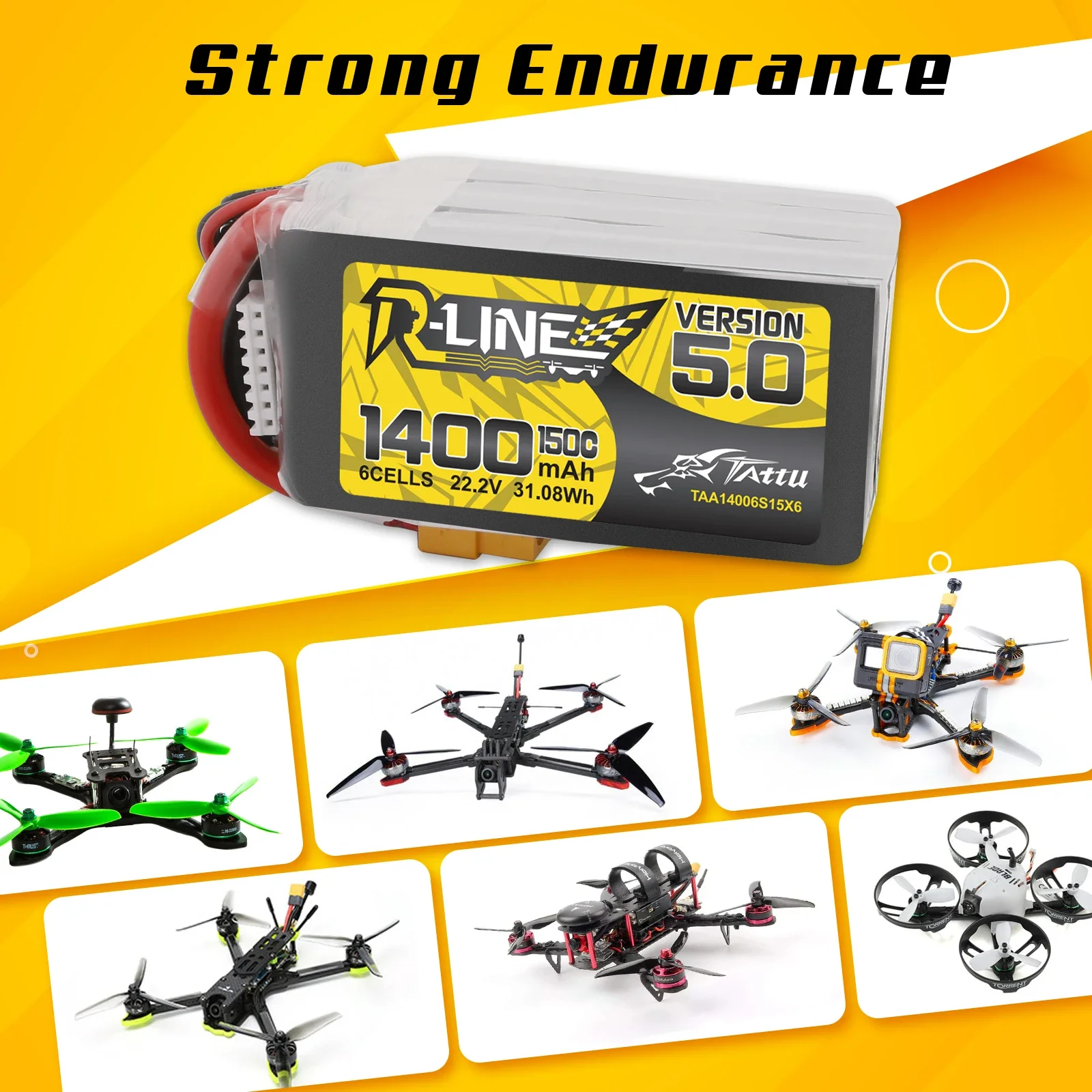 Tattu R-Line 1200mAh 1400mAh 6 - Drone Battery 6S recensione e prezzo