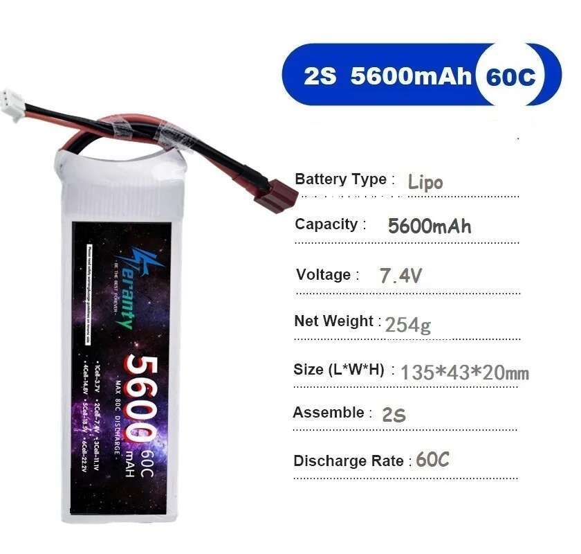TERANTY 5600MAH 60C 2S 3S 4S 6 - Drone Battery 4S recensione e prezzo