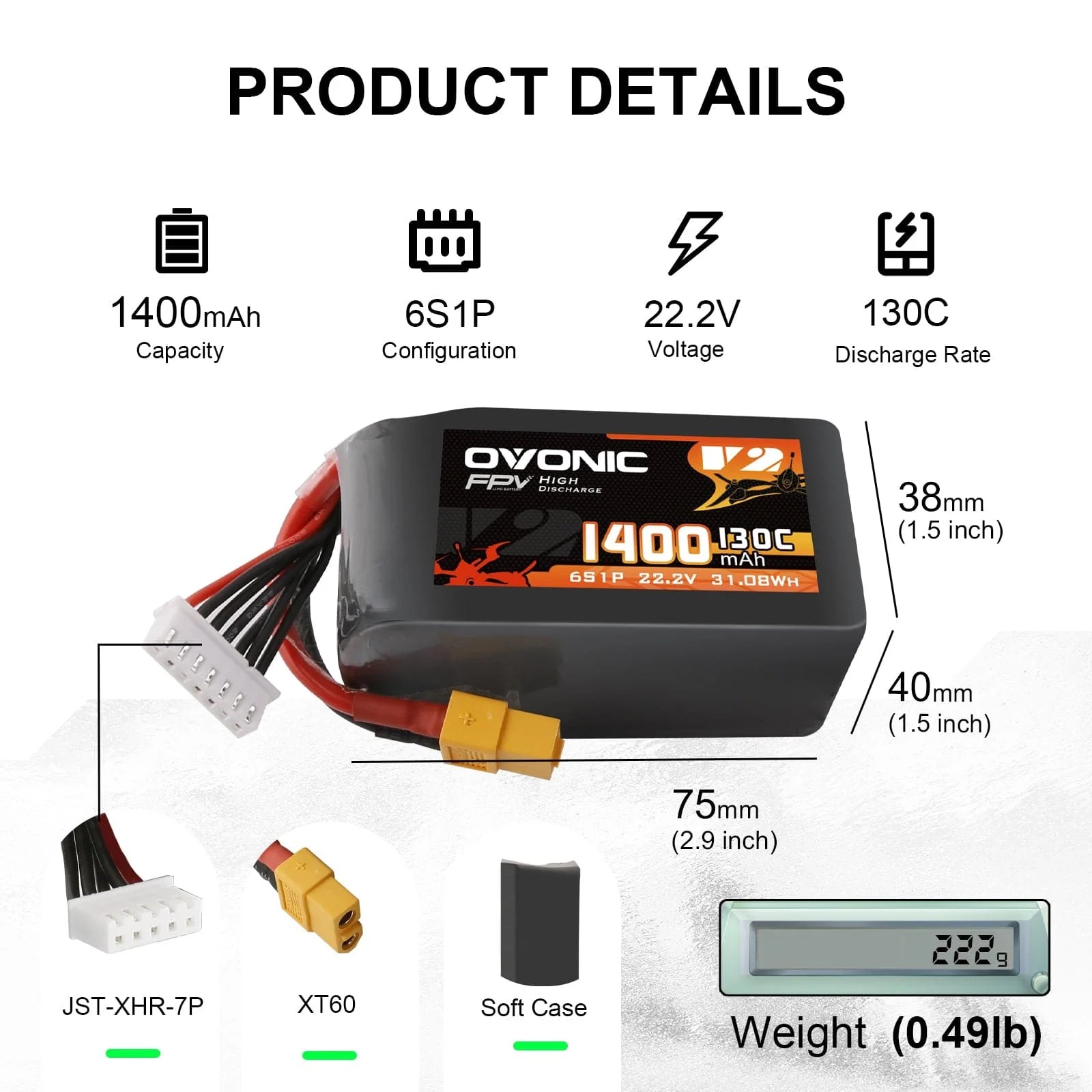 Batteria LiPo Ovonic 6S 22.2V  - Drone Battery Bag recensione e prezzo